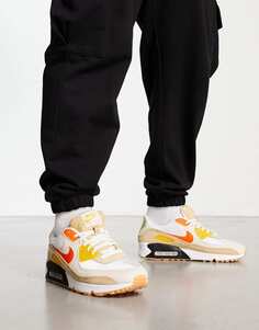 Кроссовки Nike Air Max 90 каменно-оранжевого цвета