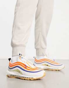 Бело-оранжевые кроссовки Nike Air Max 97