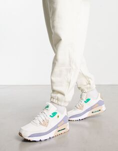 Бело-синие кроссовки Nike Air Max 90