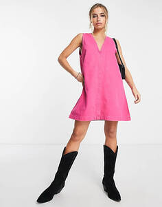 Розовое джинсовое платье мини без рукавов Envii Unknown