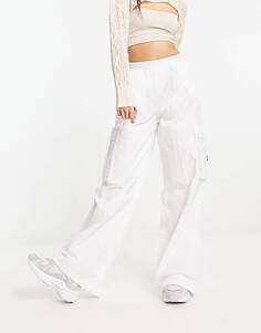 Белые широкие брюки карго с высокой посадкой Tommy Jeans claire