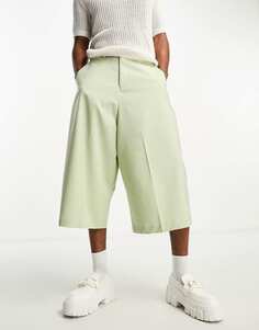Бледно-зеленые брюки-кюлоты ASOS DESIGN