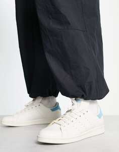 Бело-синие кроссовки adidas Originals Stan Smith