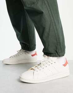 Бело-красные кроссовки adidas Originals Stan Smith