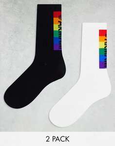 Набор из двух разноцветных носков радуги Emporio Armani Bodywear