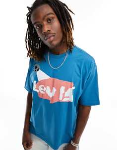 Синяя футболка Levi&apos;s Skate с логотипом на груди Levis Skateboarding