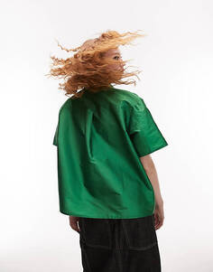 Зеленая рубашка карго с несколькими карманами премиум-класса Topshop