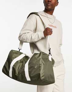 Оливковая холщовая сумка с контрастным ремешком ASOS DESIGN