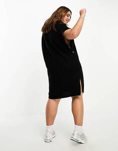 Черное вязаное платье мини с высоким воротником Threadbare Plus Aaliyah