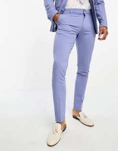 Голубые суперузкие костюмные брюки New Look — костюм 1