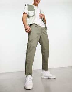 Винтажные зеленые хлопковые брюки прямого кроя Farah Hawtin