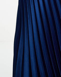 Темно-синяя плиссированная мини-юбка Closet London Petite