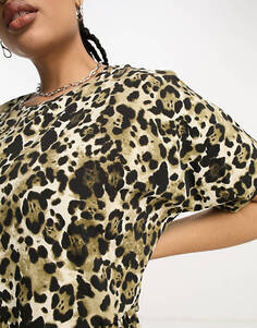 Платье мини с леопардовым принтом Noisy May Curve