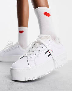 Белые кроссовки на платформе Tommy Jeans Essential