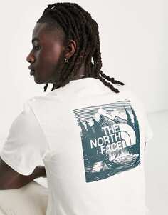 Кремовая футболка с принтом на спине The North Face Redbox Celebration эксклюзивно на ASOS