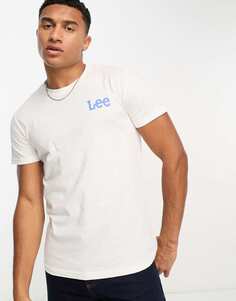 Белая футболка с логотипом Lee