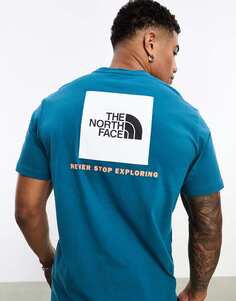 Бирюзовая футболка с принтом на спине The North Face Redbox эксклюзивно на ASOS