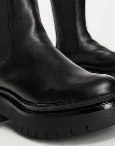 Черные массивные ботинки Stradivarius