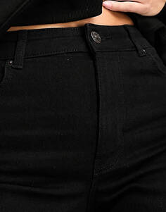Черные широкие джинсы с завышенной талией Pieces Peggy