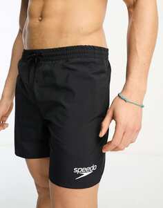 Черные шорты для плавания 16 дюймов Speedo Essentials