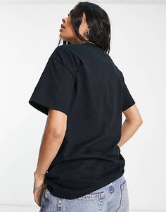 Черная оверсайз-футболка с блестящим изображением лицензии кока-колы ASOS DESIGN
