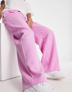 Розовые широкие брюки скроенного кроя Miss Selfridge