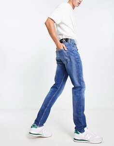 Узкие джинсы зауженного кроя Calvin Klein Jeans темного винтажного цвета
