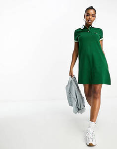 Зеленое контрастное мини-платье-поло Levi&apos;s Levis