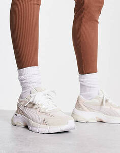 Бело-розовые кроссовки Puma Teveris Nitro