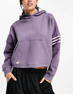 Фиолетовая толстовка с капюшоном adidas Originals Adicolor