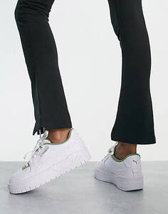 Бело-зеленые кроссовки Puma Cali Dream