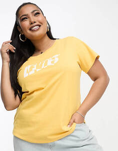 Желтая футболка с логотипом Levi&apos;s Plus Levis