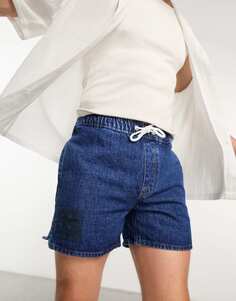 Синие укороченные джинсовые шорты ASOS DESIGN