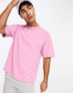Розовая футболка премиум-класса в тяжелом весе Abercrombie &amp; Fitch