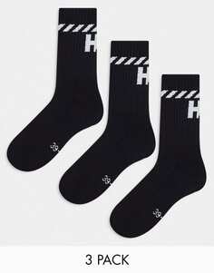 Черные спортивные носки Helly Hansen, 3 пары