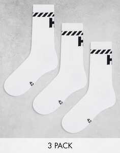 Белые спортивные носки Helly Hansen, 3 пары