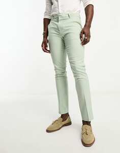Светло-зеленые брюки-скинни New Look