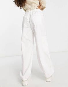 Белые брюки карго без застежки ASOS DESIGN Petite