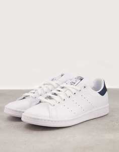 Бело-темно-синие кроссовки adidas Originals Stan Smith