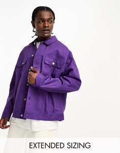 Фиолетовая объемная куртка в стиле вестерн ASOS DESIGN