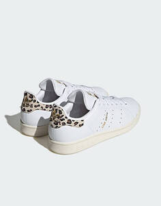 Белые и леопардовые кроссовки adidas Originals Stan Smith