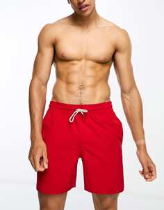 Красные шорты для плавания средней длины Polo Ralph Lauren Traveler