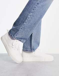 Белые текстильные кроссовки на шнуровке ASOS DESIGN