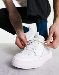 Белые кроссовки со шнуровкой и вставками ASOS DESIGN