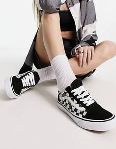 Кроссовки Vans Old Skool с фруктовым принтом в шахматном порядке