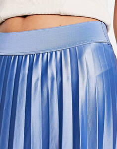 Синяя плиссированная юбка миди Vila