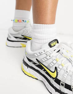 Серебристые и желтые кроссовки Nike P-6000