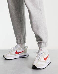 Бело-красные кроссовки Nike Air Max Dawn