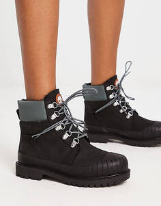 Черные ботинки с резиновым носком Timberland 6in Heritage