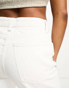 Белые прямые джинсы Bershka Petite